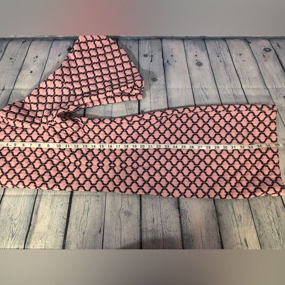 Tyler Boe Pink Black Geometric Jacquard Workwear Party Wedding Midi Dress Size M - Picture 8 of 8